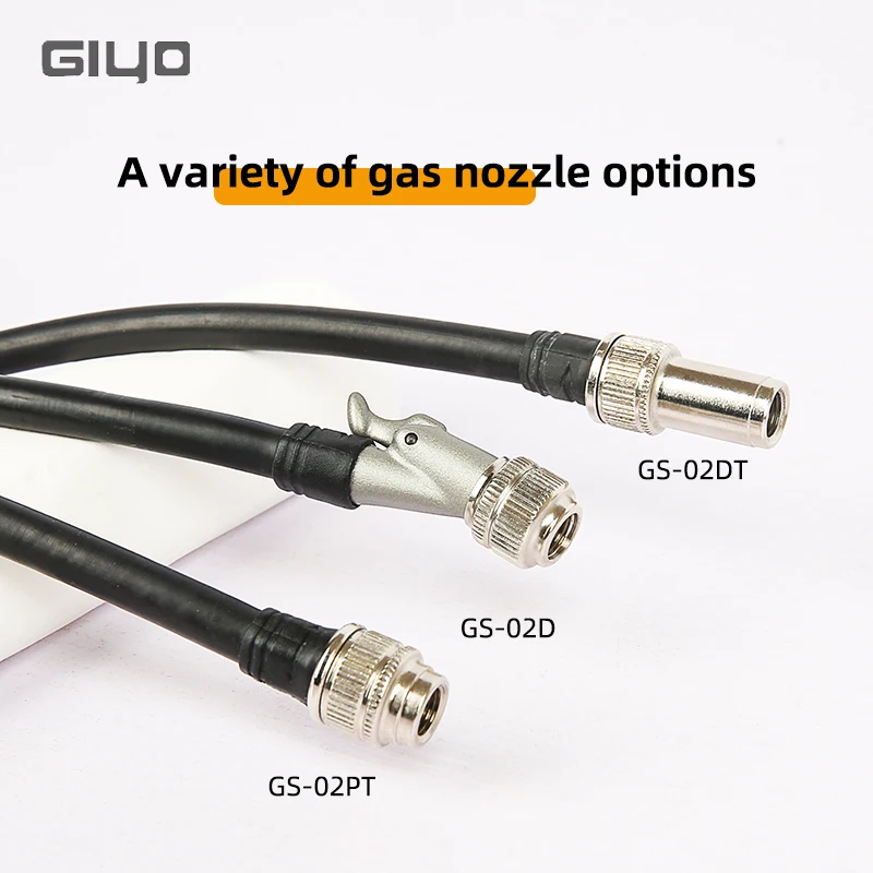 GIYO GS-02D High Pressure Bicycle Pump 300PSI Mini Hand Air Shock Pump with Lever Gauge for Fork & Rear Suspension Pump