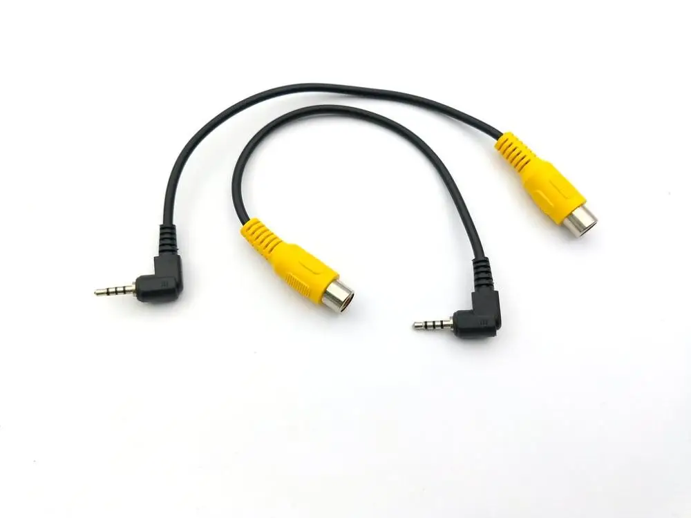 2PCS RCA Female Adapter TO 2.5mm Stereo 4 Pole For GPS AV-in Video Cable