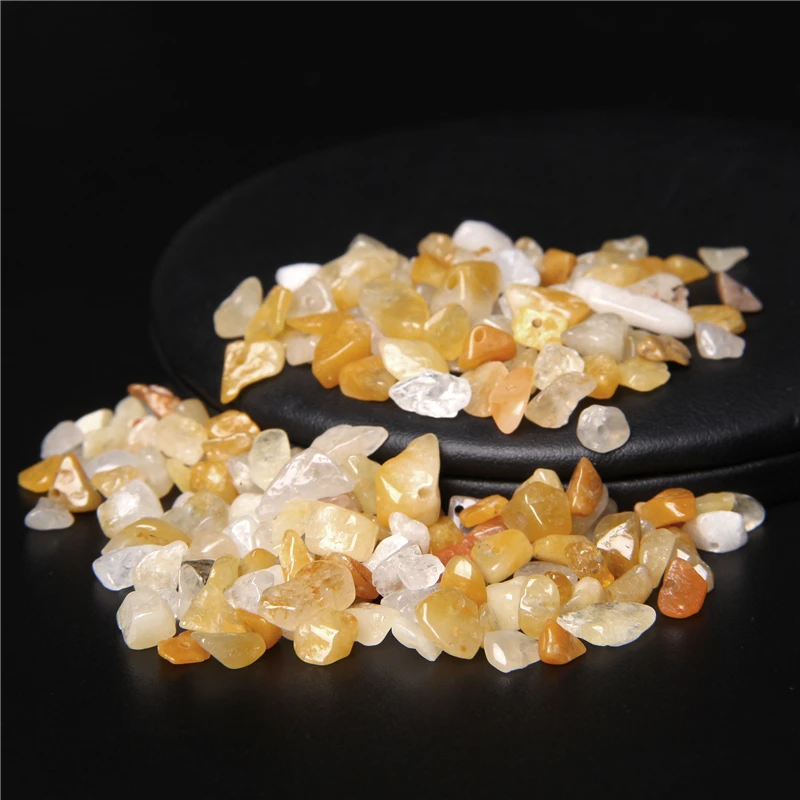 Freeform Chip Natural Stone Beads 5-8mm Irregular Shape Yellow Crazy Agates Citrine Quartzs Beads for Jewelry Making DIY 15.5\