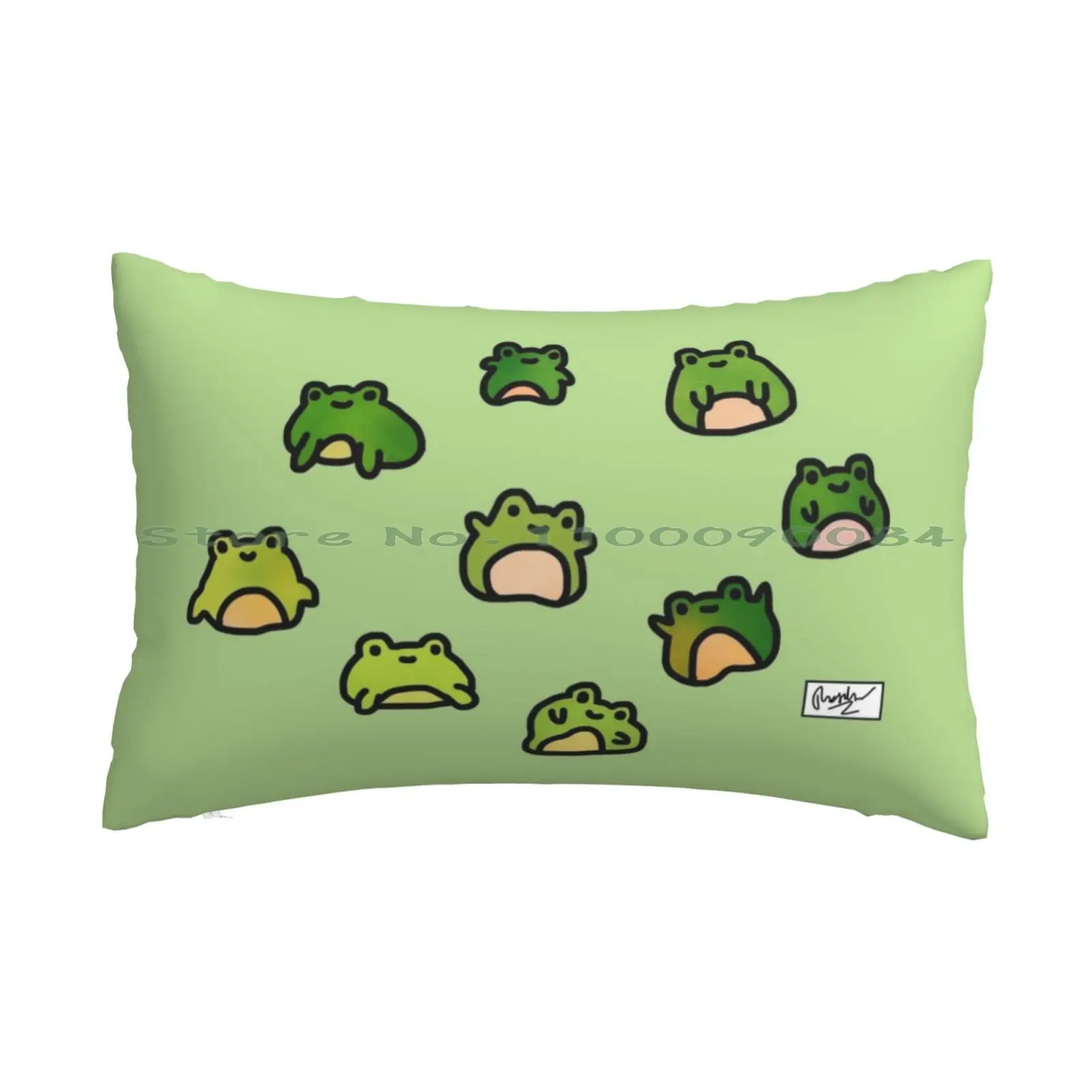 

Frogs Doodle Pillow Case 20x30 50*75 Sofa Bedroom Amphibian Frogs Frog Doodle Frog Drawing Animal Cute Group Tdoodles