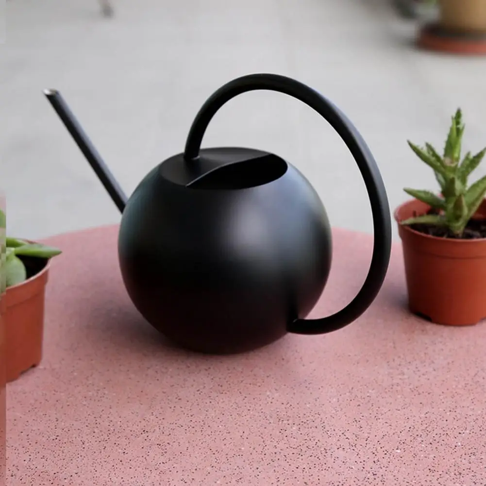 Watering Can Matte Black Color Stainless Steel Pot Long Spout Indoors Home Plant Pot Bottle Watering Meaty Garden Tool