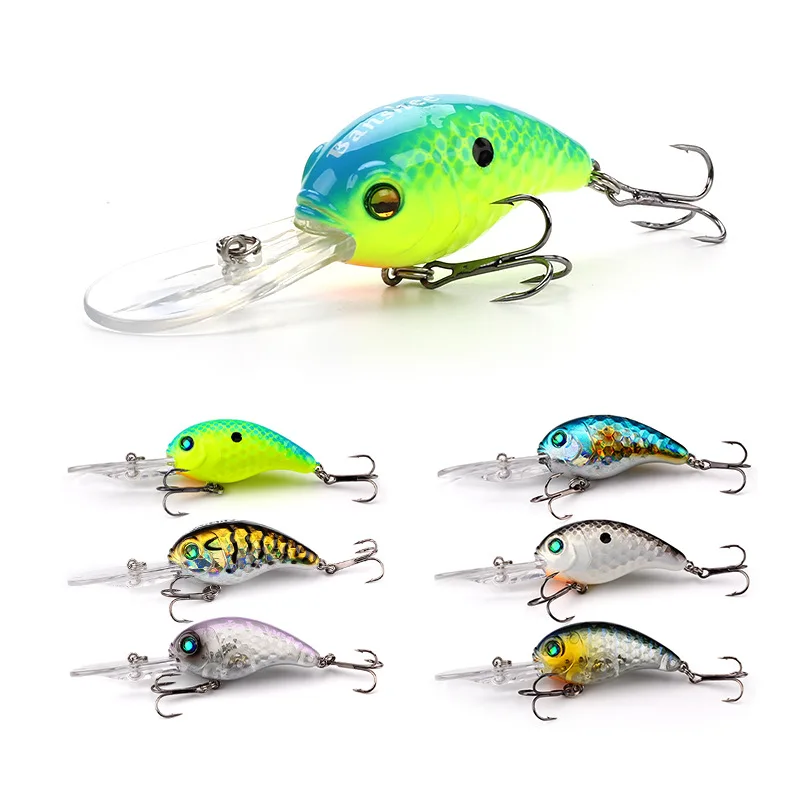 

10pcs Long Tongue Rock Roll Fat Guy Fishing Lure Floating 2-3m Artificial Hard Bait Robot Wobbler Trolling Pesca