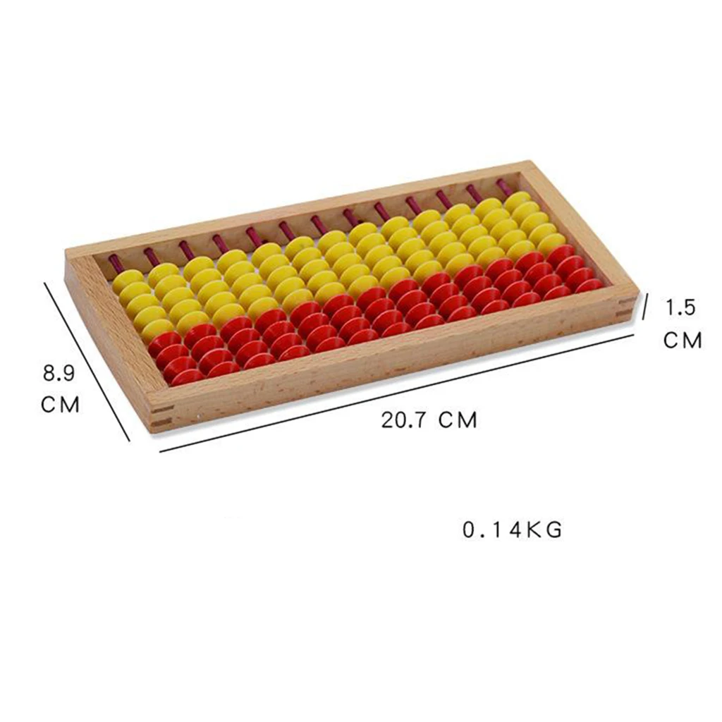 Calculadora chinesa de ábaco para crianças, varas de 11 dígitos, padrão, matemática para bebês, brinquedo educacional montessori