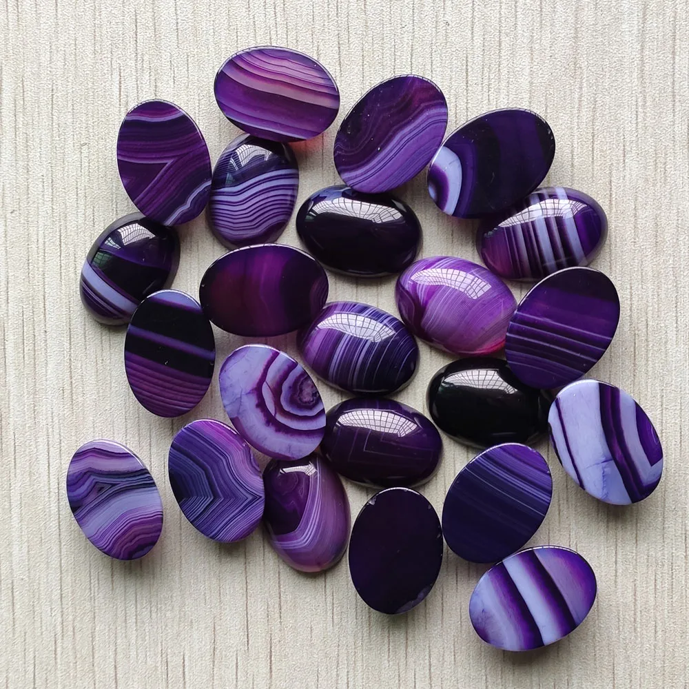 Wholesale 20pcs/lot good quality purple stripe onyx oval cab cabochon beads for jewelry Accessories making 18x25mm free shipping