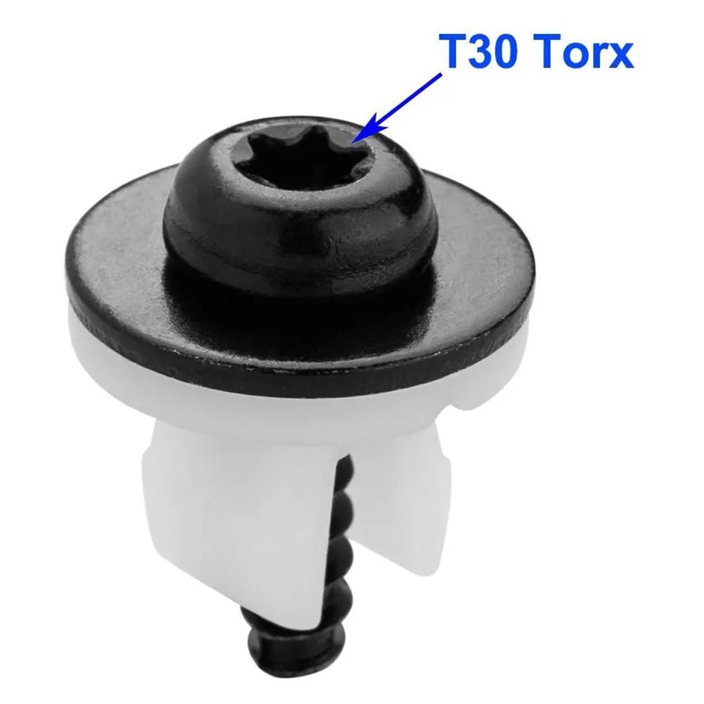 Car Accessories 10 Sets T30 Torx Head Under Engine Shield Screw Grommet Set For Ford Vehicles Screw Grommet