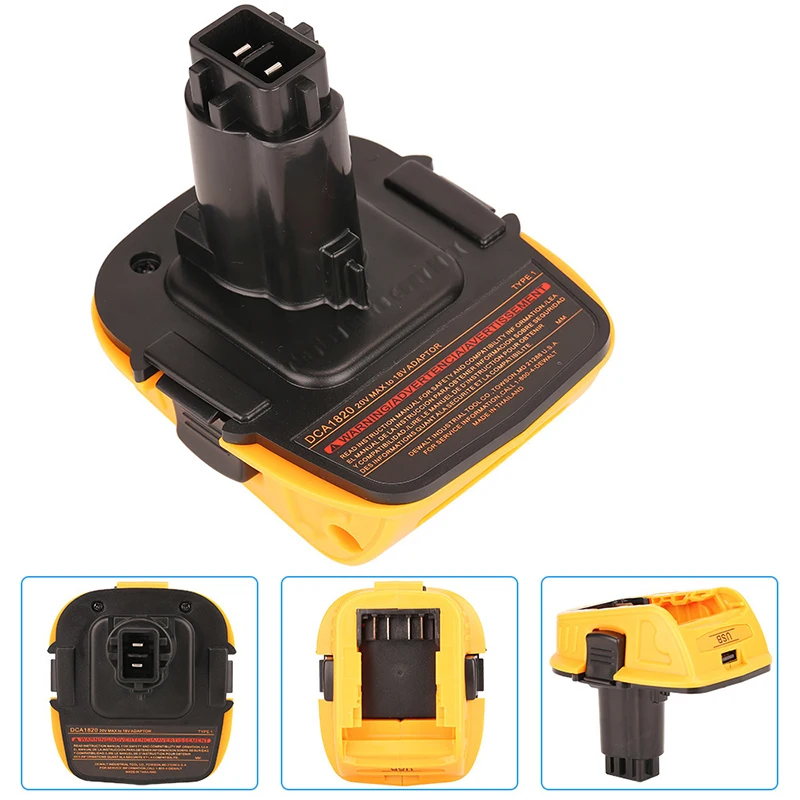 Для Dca1820 USB-адаптер 18 В работает с Dewalt Max Xr Dcb200 Dcb201 Dcb203 Dcb203Bt Dcb204 Dcb205 Dcb206 Компактные батарейки Новейшие