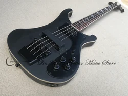 Order booking 4003 electric guitar bass, 4 strings matte black bass,fixed bridge,black buttons pickups