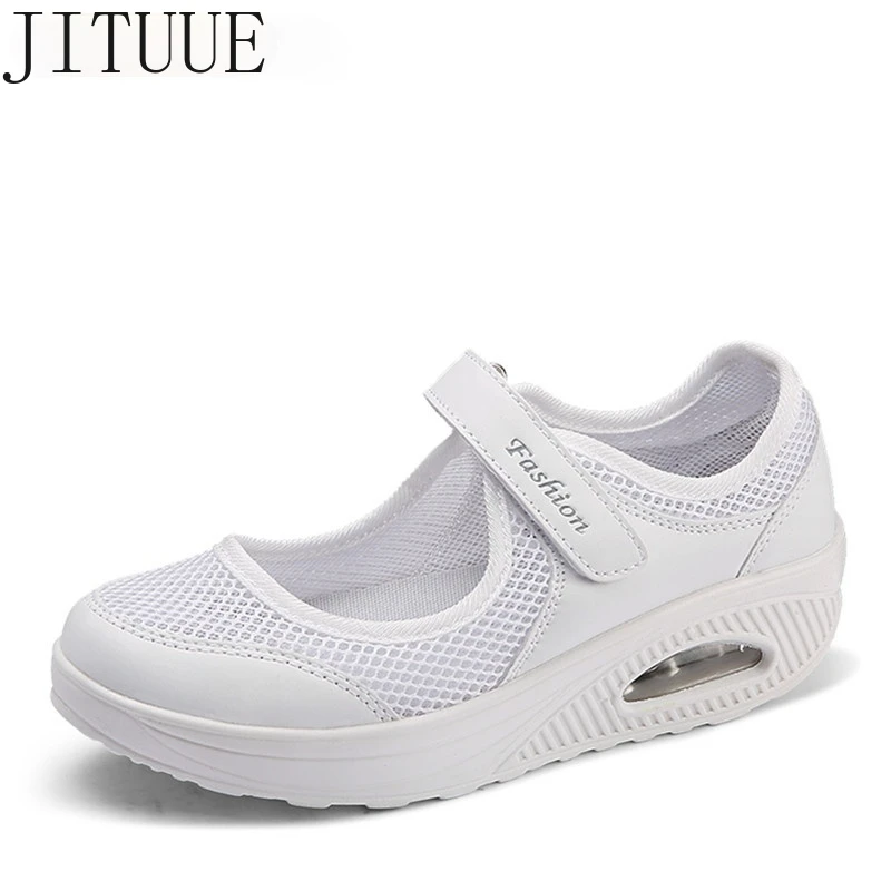 Women's Walking Shoes Lightweight Mesh Breathable Fashion Casual Shoes Air Cushion Flat Shoes