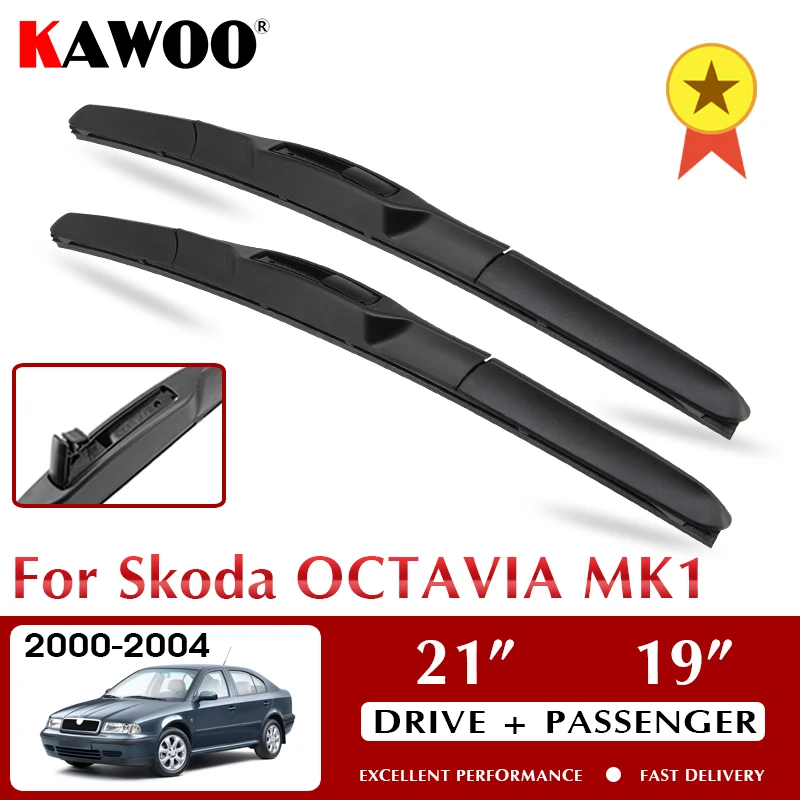 

KAWOO Wiper Front Car Wiper Blades For Skoda OCTAVIA MK1 2000-2004 Windshield Windscreen Window Accessories 21"+19"LHD RHD