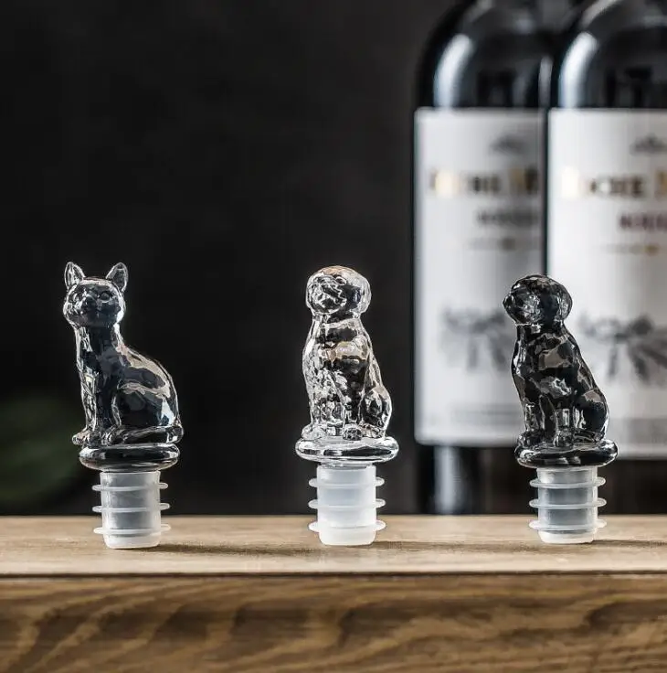 Red Wine Keep Fresh Bottle Stopper Silicone Mold for Diy Handmade Crystal Cat Dog Crown Wine Bottle Cap Resin Mould Home Crafts