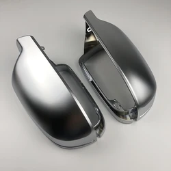 Matt Silver Rearview Side Mirror Cover Caps For Audi A4 B8.5 B8K A3 8V S3 RS3 A5 B8 B9 B7 B6 C7 A8 D4 A6 C8 A8 D5 Q5 Replace
