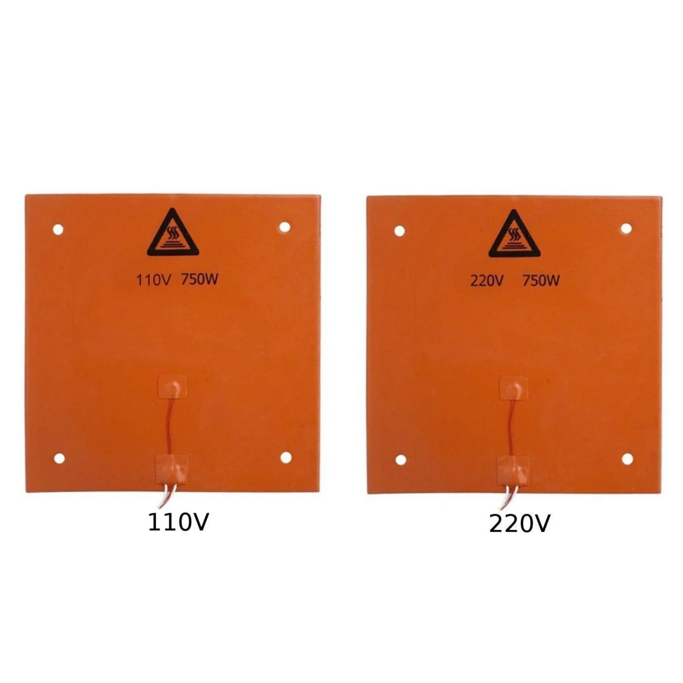 750W Silicone Heating Pad Flexible Waterproof For Creality CR-10 3D Printer Parts 310x310mm Silicone Rubber Heater Bed
