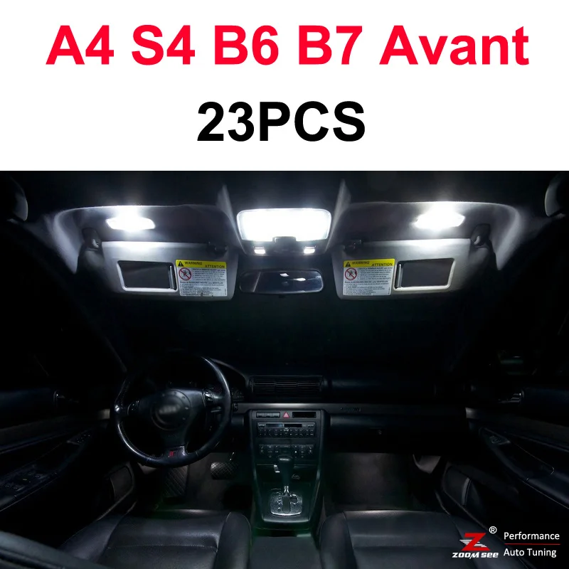 Kit de lâmpadas de led para audi a4, s4, rs4, b5, b6, b7, b8 (1996 a 2015), canbus branco perfeito