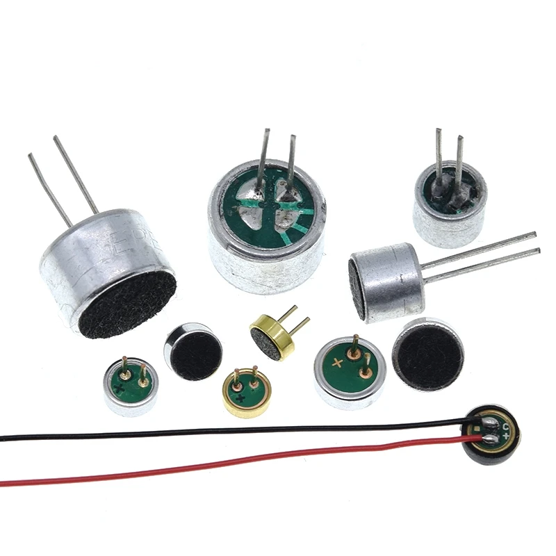TZT 10 Stück Sortierte Elektret-Mikrofone mit 2-Pin-Anschluss 9x7mm 9767 6x5mm 6050 6x2.2mm 6022 4.5x2.2mm 4522 4x1.5mm 4015 – Detail 11