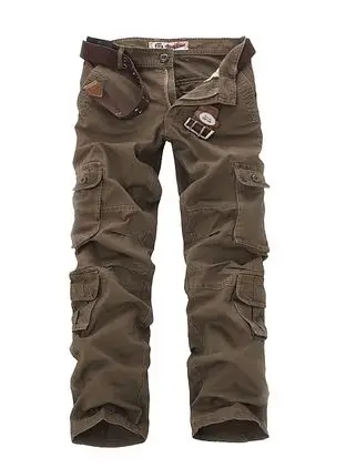 2023 new Tactical pants men Multi-pocket washed overalls male Baggy cargo pants for men cotton trousers,large size 46