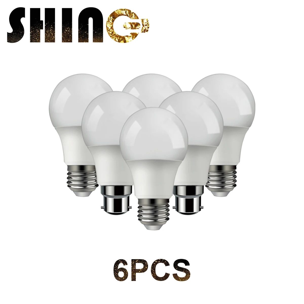 

6pcs/lot 2021 Top Fashion Time-limited Ce 2835 Lampara Energy Saving Led Ball Bulb A60 E27 B22 9w Lampada 220v 3000k/6000k