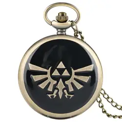 Simple Black Legend Pocket Watch Chain Clock Black Face Quartz Analog Chain Necklace Pendant Cosplay Theme Gifts for Men Women
