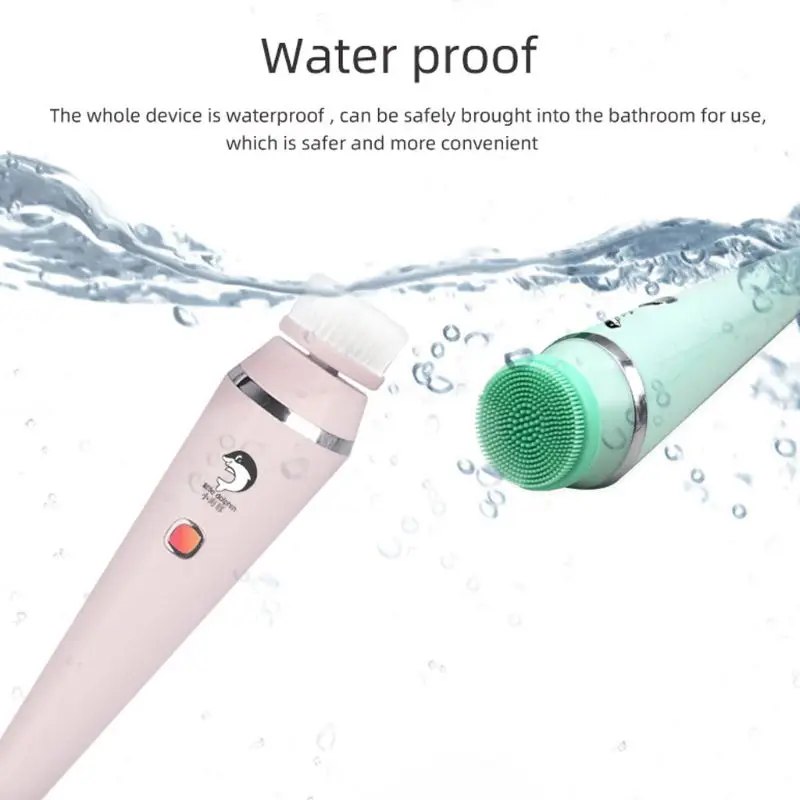 Электрическая щетка для лица 4 в 1, зарядка от USB, 4 головки, 19QE