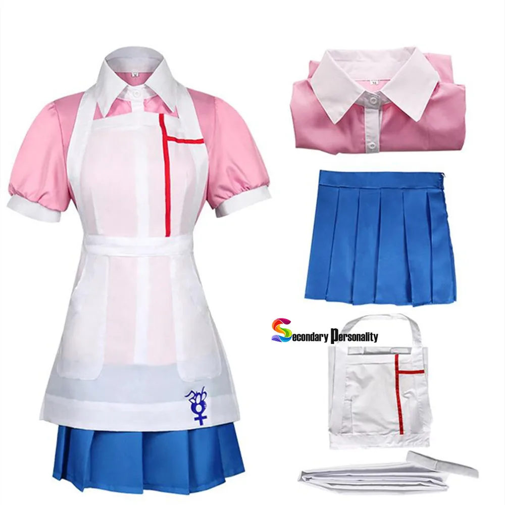 New Danganronpa Mikan Tsumiki Cosplay Costume Halloween Carnival Ultimate Nurse Funny Costume Cafe Maid Uniform For Women