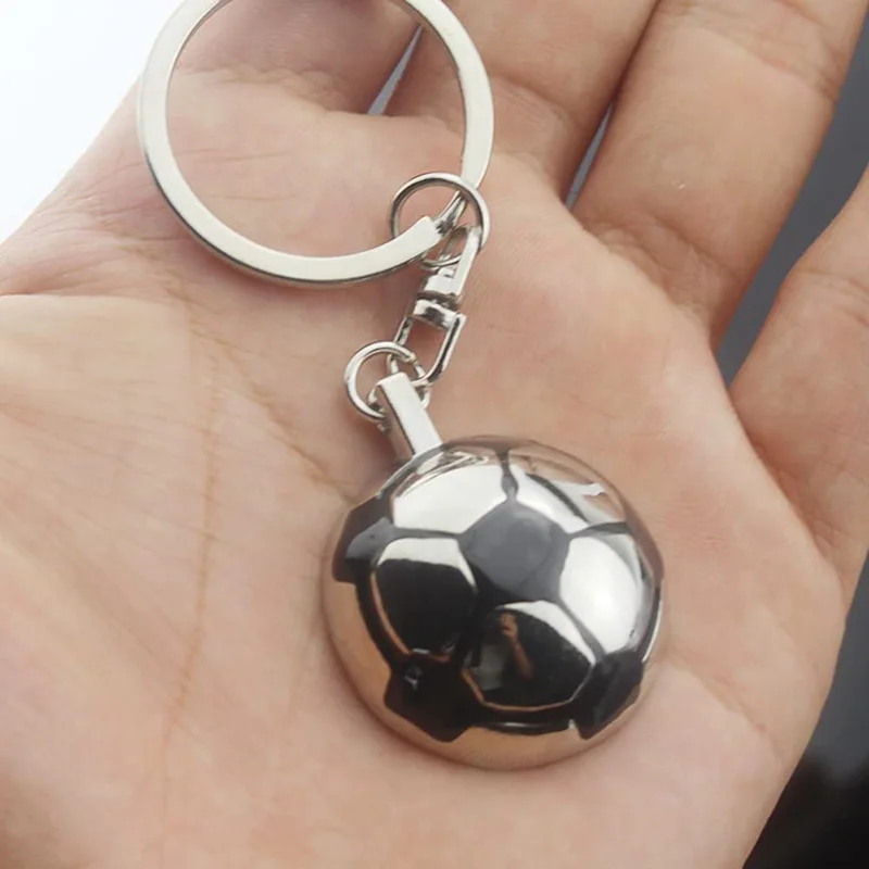 Llavero con colgante de fútbol, llavero creativo y bonito giratorio de fútbol, juego mundial, deporte, conmemorativo, regalo para amantes del fútbol