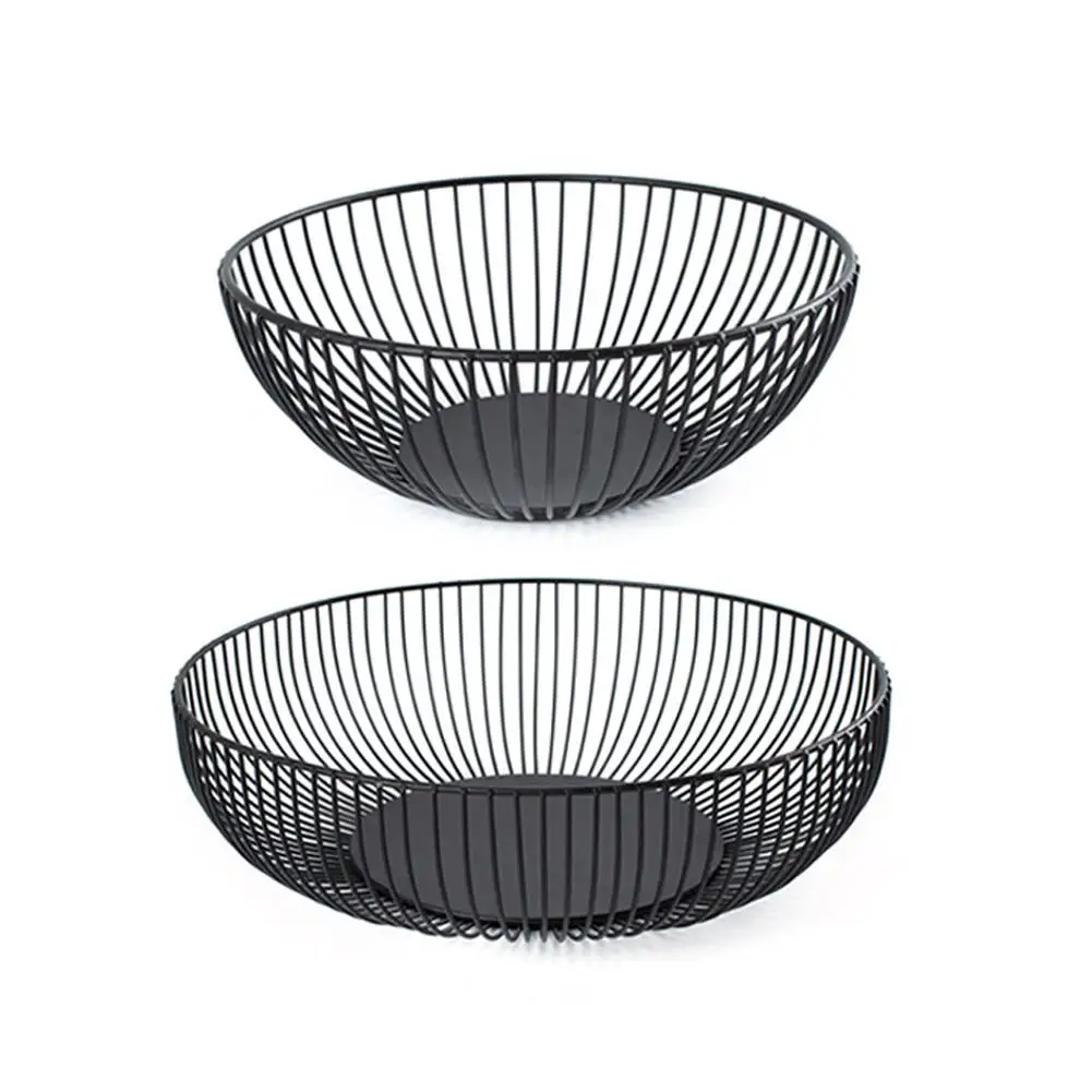 Nordic Style Iron Art Fruit Storage Basket Home Organizer Bowl For Vegetable Snacks Candy Kitchen Table Dining Decoration Tool