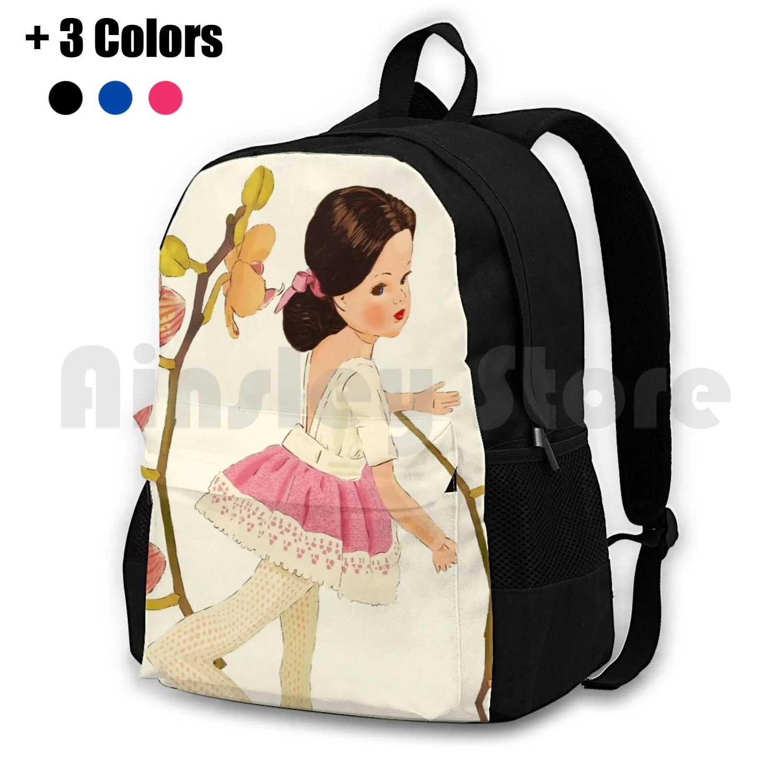 Sindy Doll Ballerina With Orchids Outdoor Hiking Backpack Waterproof Camping Travel Sindy Doll Sindy Doll Profile Pointe Shoes