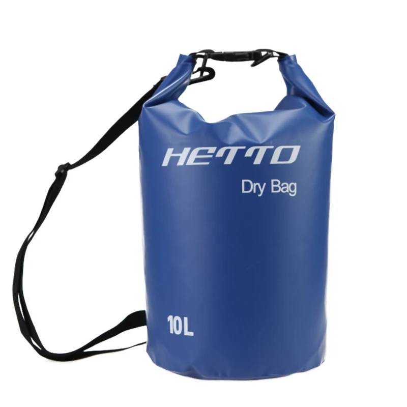 Mochila hermética de pesca, bolsa sellada de PVC 500D, 10L, 20L, naranja, azul, amarillo, impermeable, para buceo, Rafting, estanque