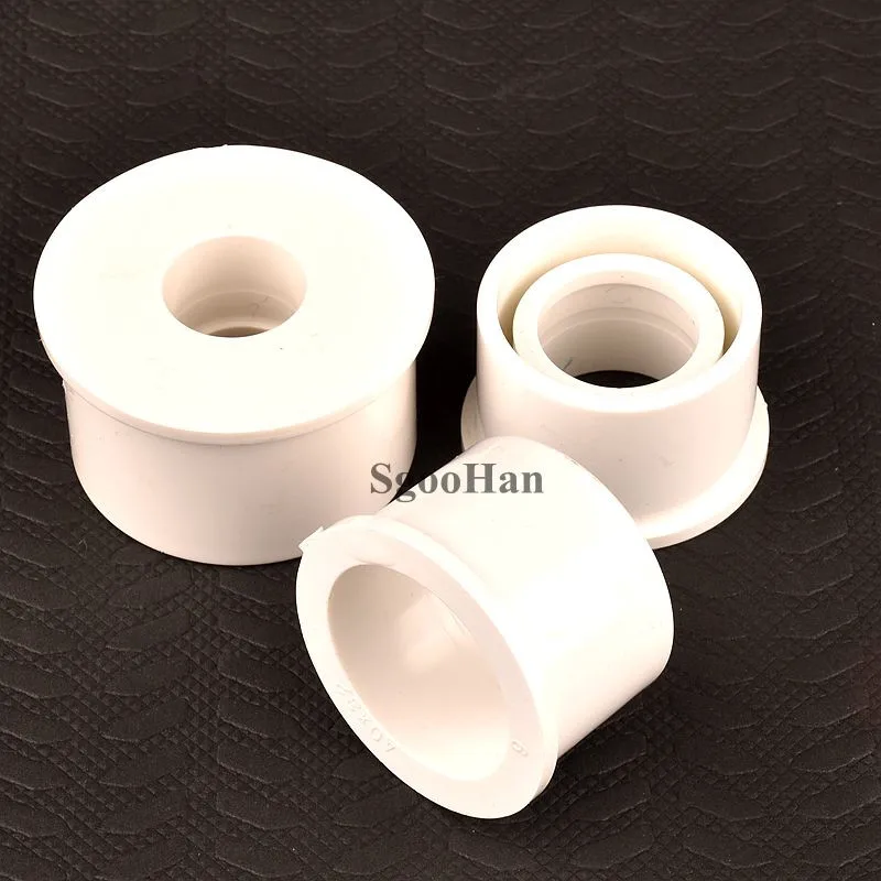 1~5 Pcs 20mm 25mm 32mm 40mm 50mm 63mm 75mm White PVC Bushing Reducer Union Pipe Fitting Garden Irrigation Water Pipe Connectors 