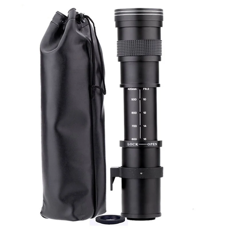 JINTU-Objectif super téléobjectif 420-800mm F/8.3-16, mise au point manuelle, n\'aime, adapté pour appareil photo reflex numérique IL, NIKON,