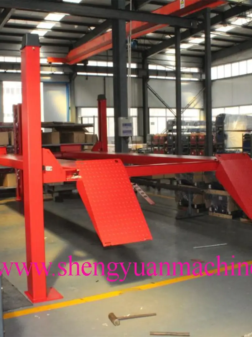 4-Post Car Lift Steel Wire Rope Auto Jack Lifter 3.5T Support Customization Vehicle Repair Machine