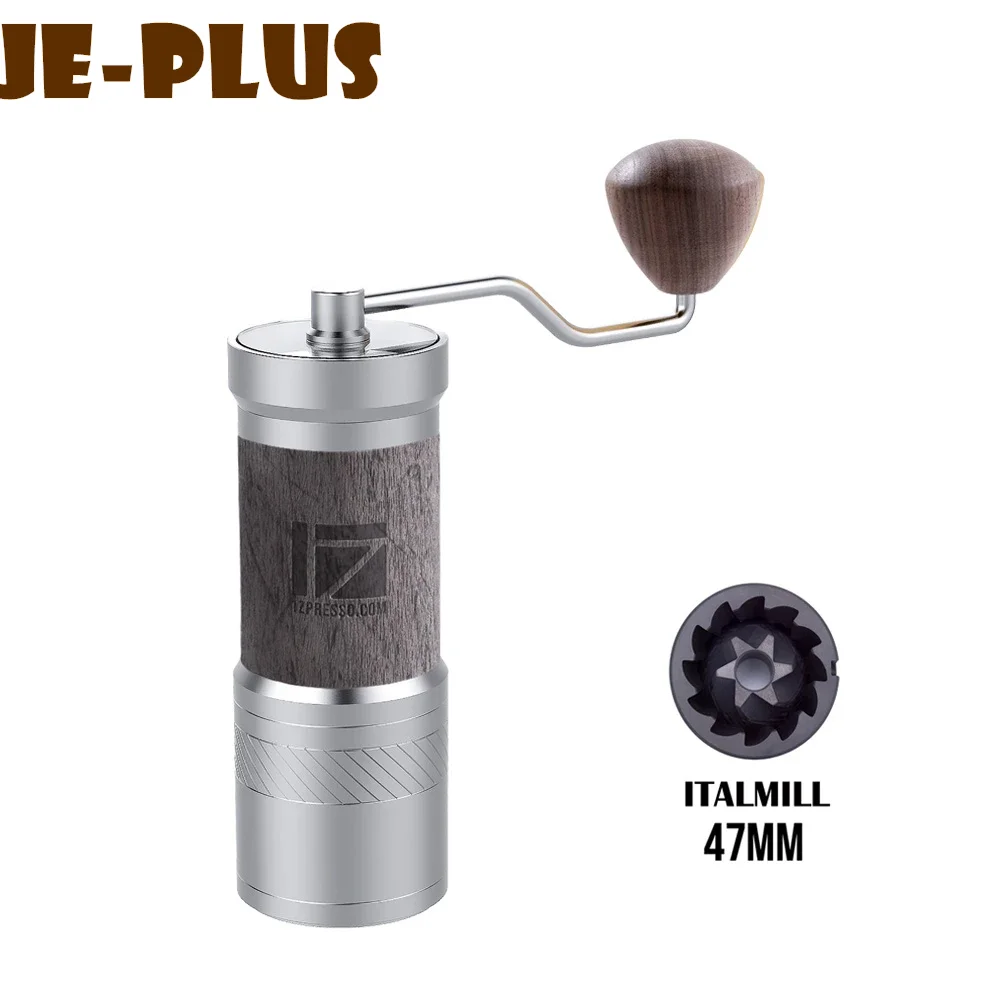 

1zpresso Je plus super portable coffee grinder Italy made 47mm burr super manual coffee mill 304stainless steel burr adjustable