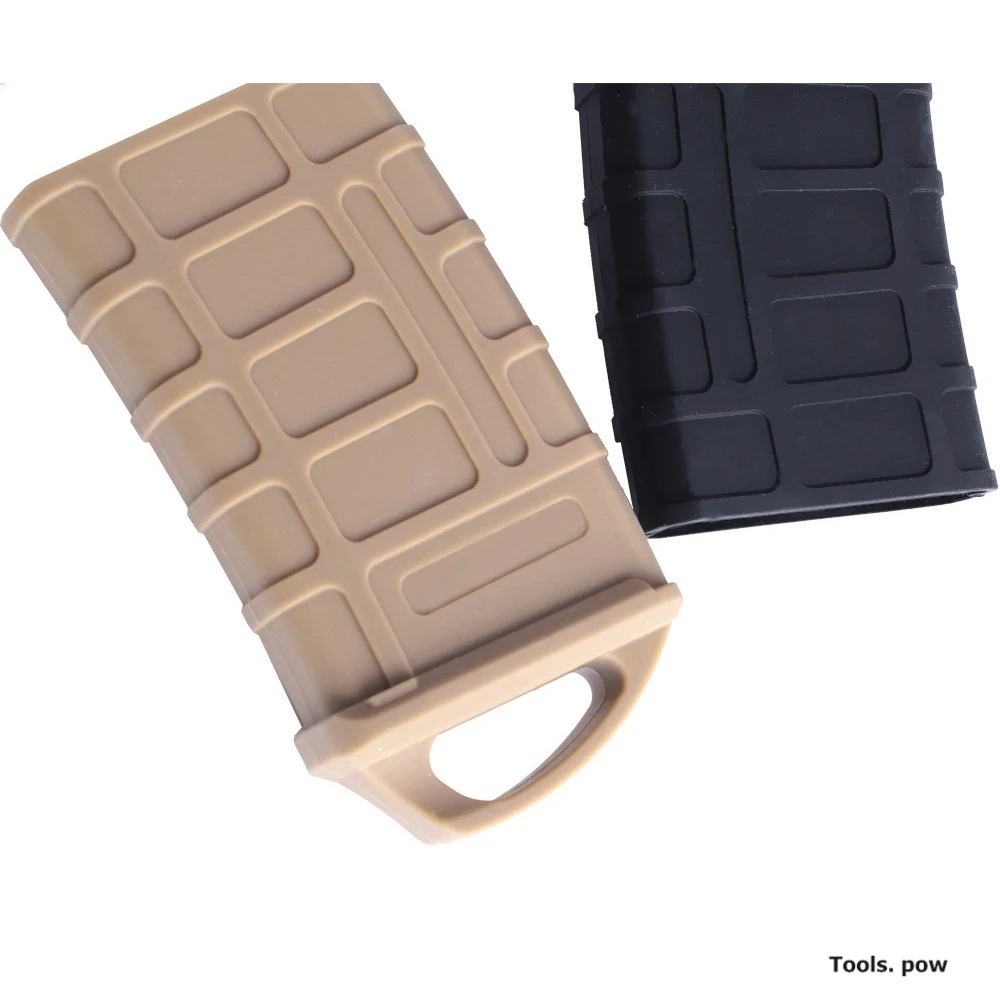 Funda de goma para cargador rápido M4/M16 PMAG, funda antideslizante de goma, accesorios para herramientas de caza, 1 unidad