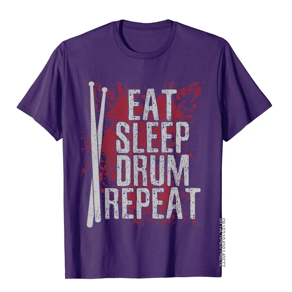 Eat Sleep Drum Repeat Drumming Musician Drummer Gift T-Shirt Designer Men's T Shirts Hip Hop Tees Cotton Camisa