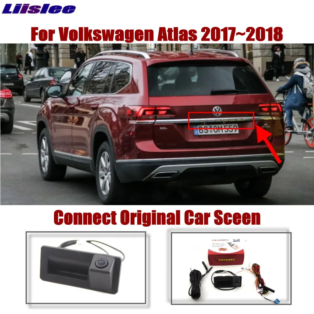 For VW Atlas/Teramont (CA1) 2017-2023 MQB MIB System Car Reverse Camera Rear Original Screen Upgrade Dynamic Trajectory Image