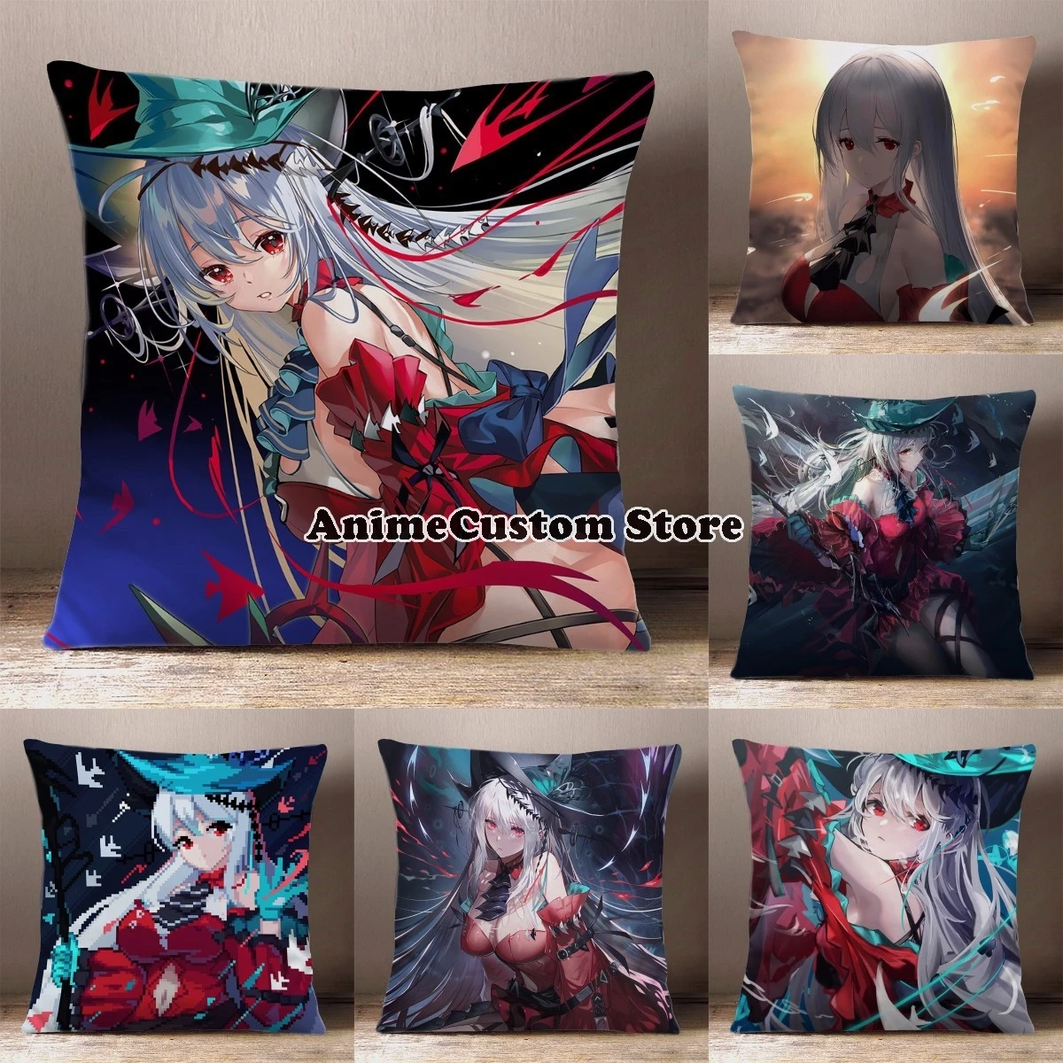 Game Arknights Skadi the Corrupting Heart Cartoon Printing Square Throw Pillow Siesta Dakimakura Dakimakura Back Cushion Gifts