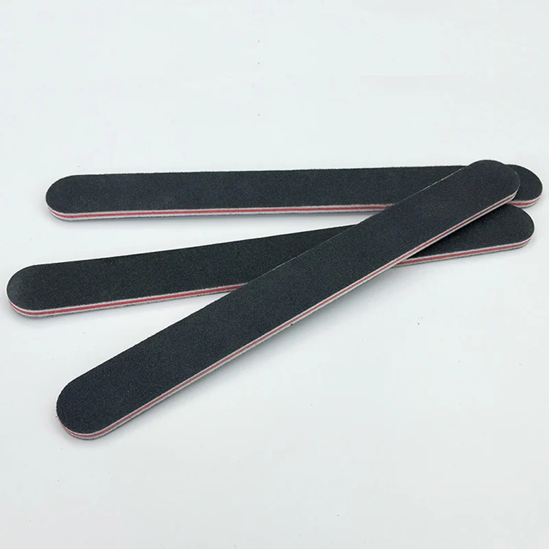 5 Stück/10 Stück Nagelfeile, professioneller Nagelpuffer, schwarzes Schleifpapier, starker gerader Kalkwinkel, 100/180 Polier- und Schleiffeilen – Detail 8