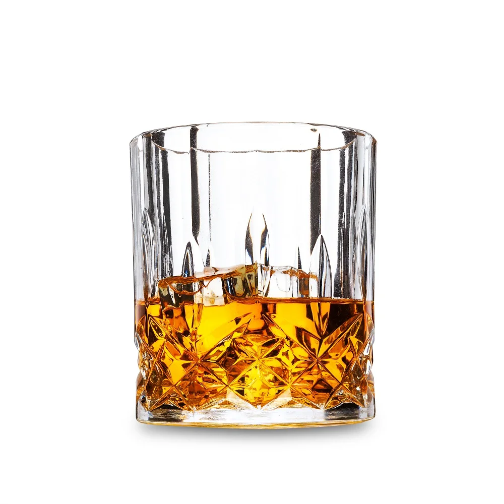 Old Fashioned Whiskey Glass 10 Oz Rock Glassware Set of 4 Men Gift for Scotch Bourbon Cocktail Gin Vodka Rum Whisky