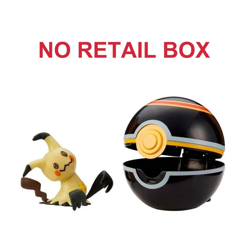 Anime Squirtle Pikachus Piplup Mimikyu Chikorita Eevee Charmander Cilp n Go Pokeball pokemon Action Figure bambole giocattoli regalo per bambini