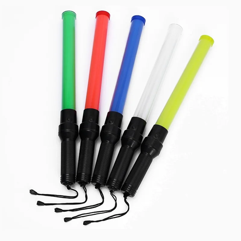 54CM*4CM Outdoor LED Road Traffic Signal Warning Flashing Hard PVC Tube Wand Ref Baton Safety Command Tool