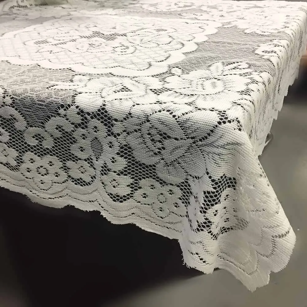 مفرش طاولة الحديثة الأبيض خمر الدانتيل الزخرفية Tablecloth طاولة طعام غطاء من القماش النسيج حفل زفاف فندق ديكور المنزل