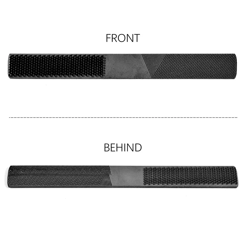 1Pc 4 in 1 Carbon Steel Woodworking Rasp File Mill Carving Hand Tool Half Round File Woodworking Abrasive Tool 200MM