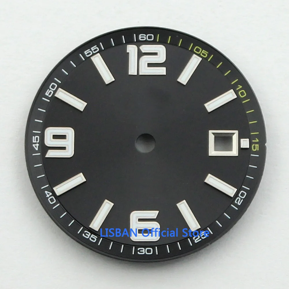 31.5mm Sterile Watch Dial Date Window Fit ETA 2836 MIYOTA 8215 Movement