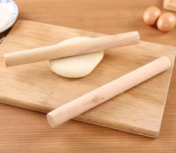 Natural Wooden Rolling Pin Fondant Cake Decoration Kitchen Tool Durable Non Stick Dough Roller High Quality