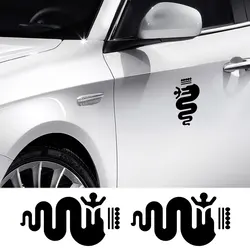 2PCS Car Whole Body Stickers For Alfa Romeo 159 147 Giulietta Stelvio 4C MITO 156 Giulia Sportiva Auto Accessories Vinyl Decals