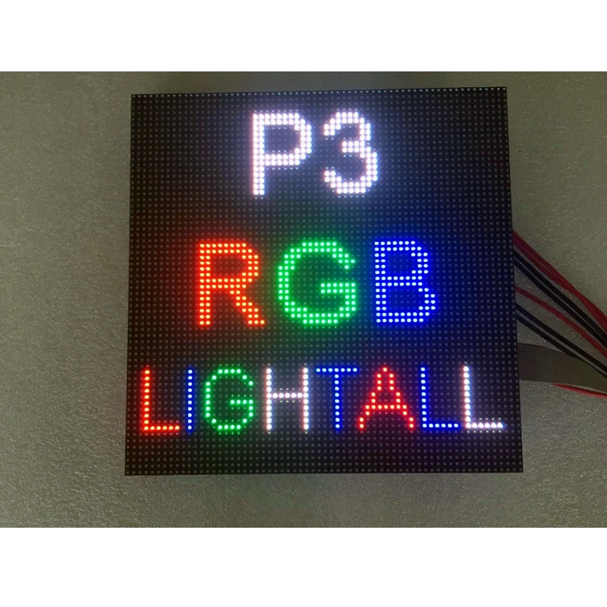 LED Display Running Line P3 Panel Full Color SMD RGB Outdoor LED Module 192x192mm,1/16 Scan HD Advertising Billboard