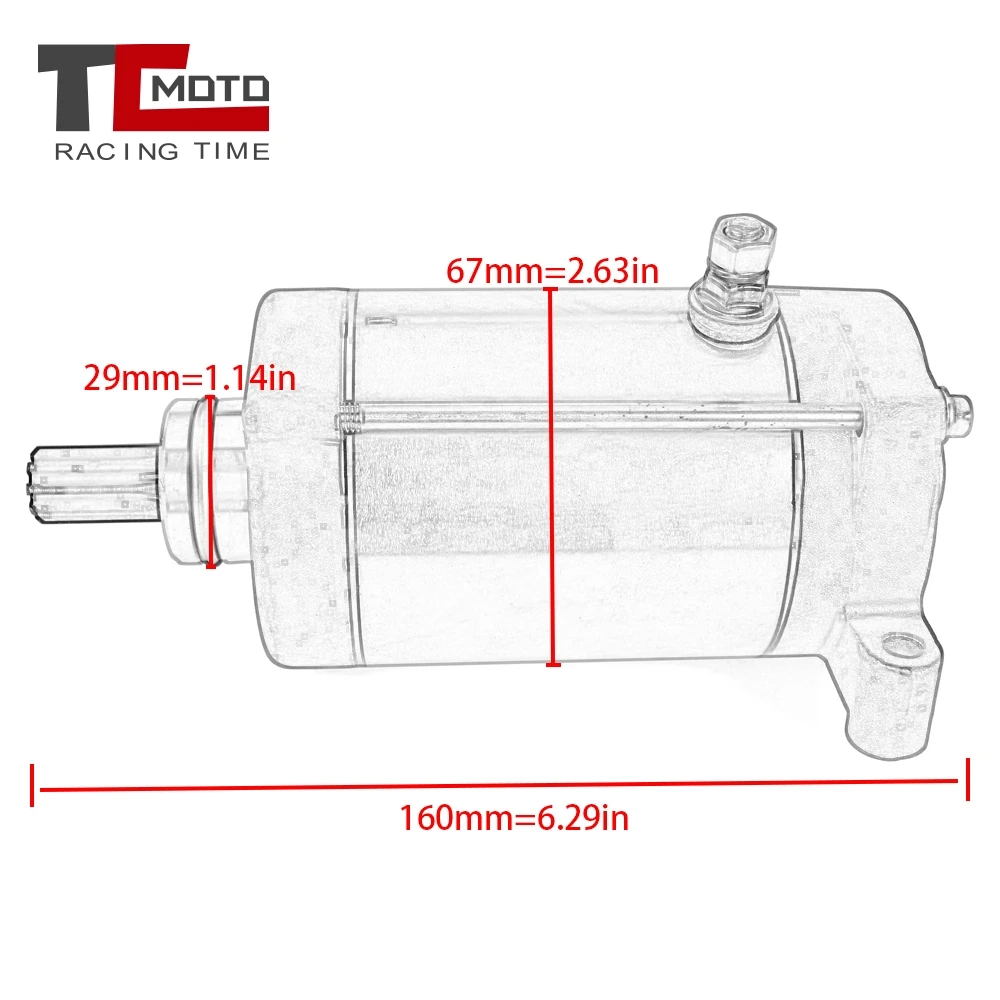 Motorcycle Electric Starter Motor for Yamaha YXM700 Viking 700 YXM700E YXM700ES YXR700F YXR700FH YXR700FSE YXR700FSEP Rhino 700