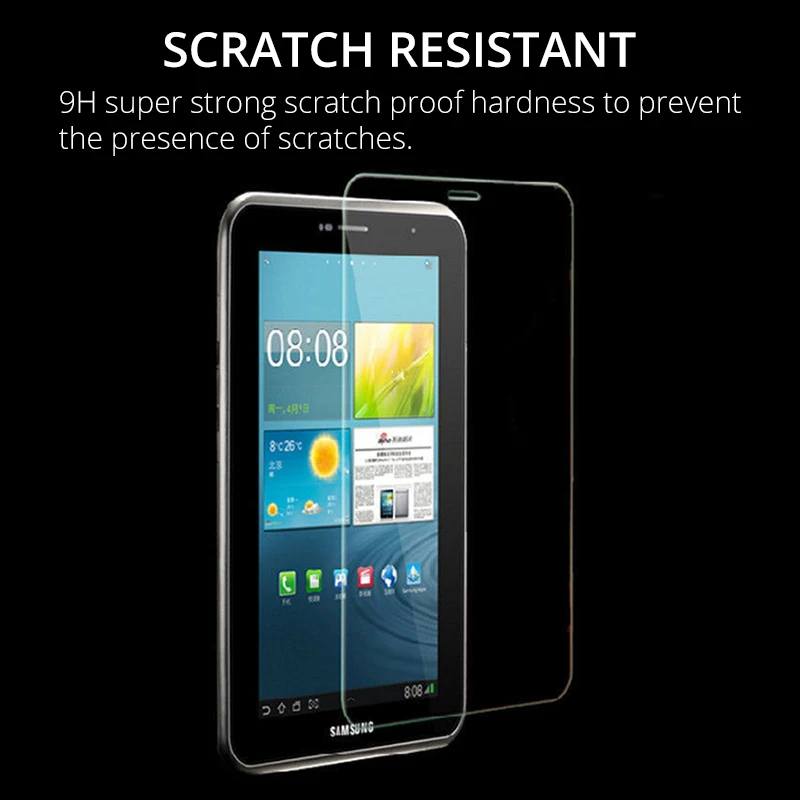 Tempered Glass Screen Protector for Samsung Galaxy Tab 2 7.0 P3100 P3110 GT-P3100 GT-P3110 Anti Scratch 9H