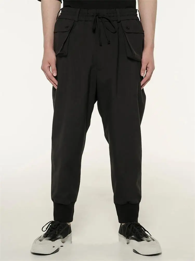 

The new spring men's trousers at the bottom with the mouth dynamic fashion sports pants large leisure nine slim pencil pants