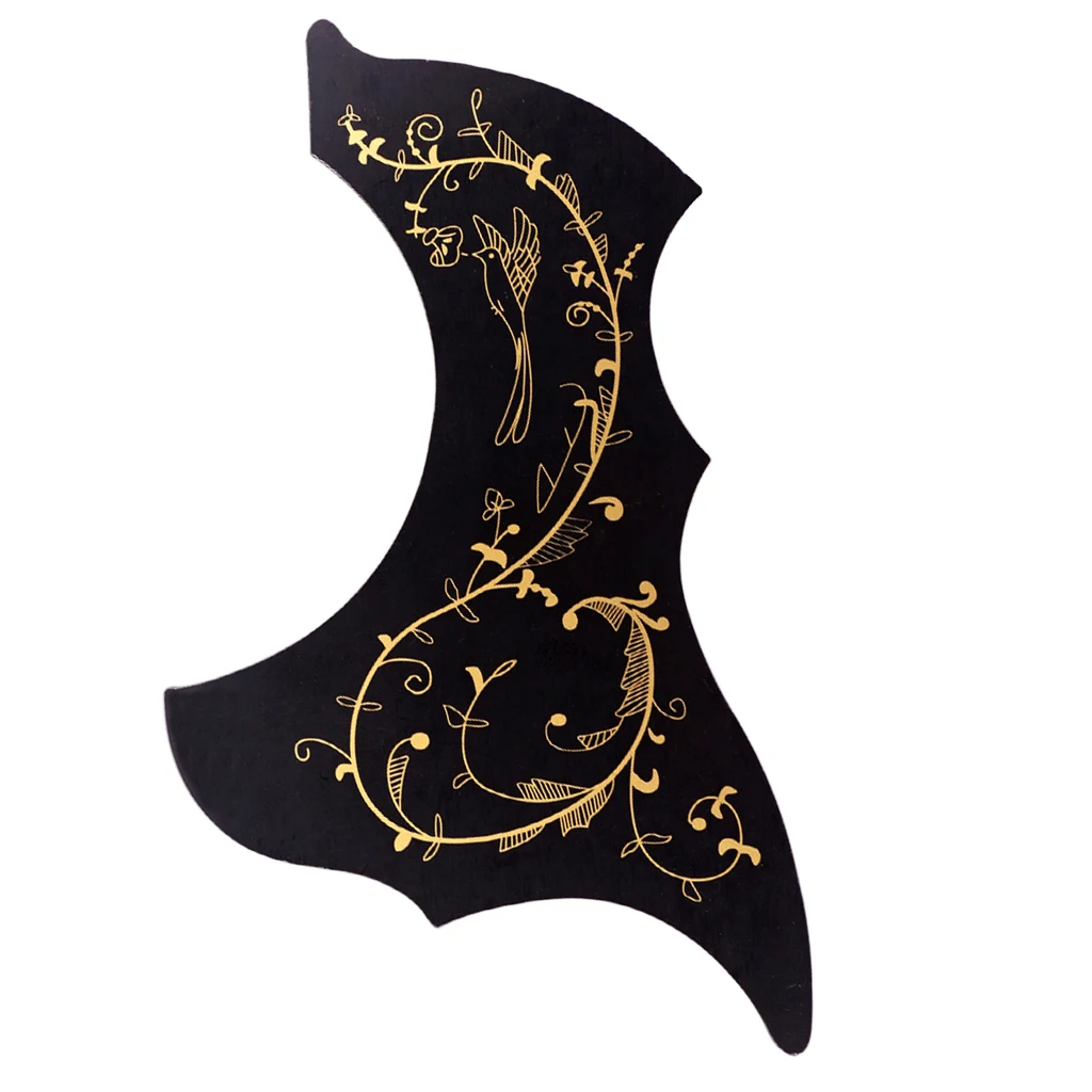 Pickguard Schlagschutz 블랙 플라워 모티브, 어쿠스틱 기타, 클래식 기타, 서양 기타, 40/41 인치