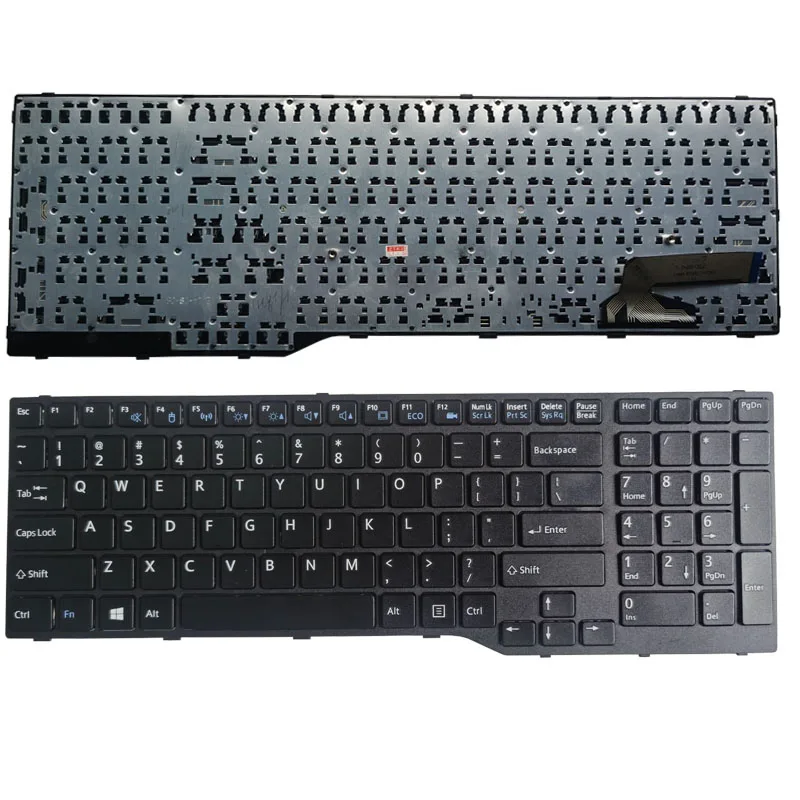 Teclado Pop US para portátil Fujitsu Lifebook E753 E754 E557 E756, color negro